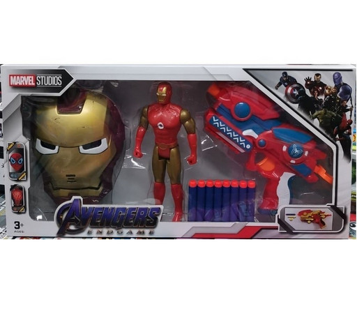 Набор маска, бластер и фигурка с подсветкой "Железный человек" Avengers