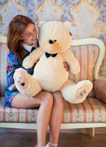Большой плюшевый мишка Teddy 70 см, мягкая игрушка медведь, подарок на день рождения