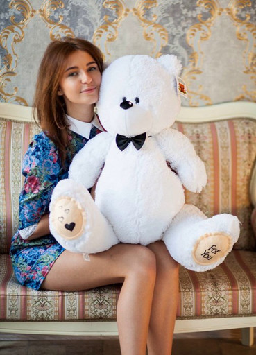 Большой медведь игрушка Teddy серый 110 см на день рождения