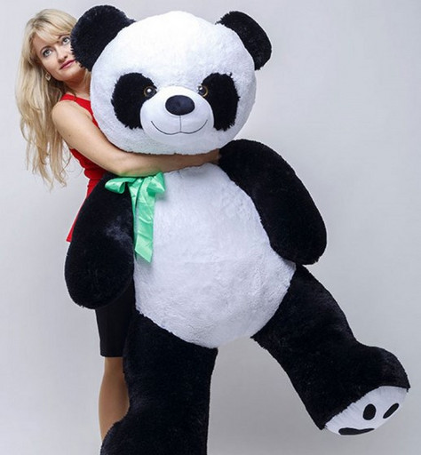 Огромная плюшевая панда медведь Черныш 200 см, мягкая игрушка мишка, подарок на день рождения, на новый год 2023
