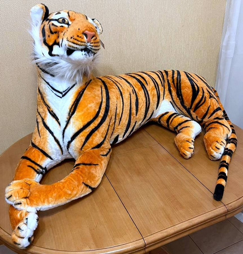 Огромный плюшевый тигр 160 см обьемный размер, реалистичная игрушка, большая упаковка