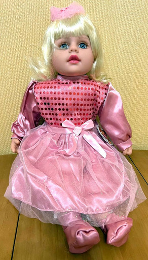 Большая кукла 60 см в нарядном платье, интерактивная в подарочной упаковке, говорит