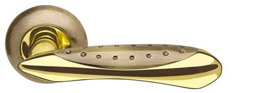 Ручка раздельная Corvus LD35-1AB/GP-7 бронза/золото