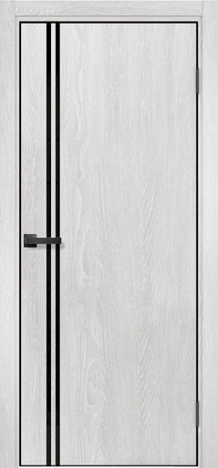 Ставерн 17-1 Дуб санторини белый стекло Лакобель черный