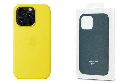 Силиконовый чехол для iPhone 16 (Leather Case MagSafe) (карамбола)