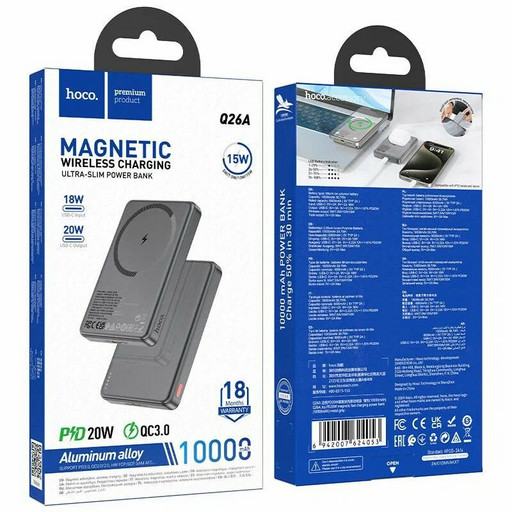 Портативный аккумулятор Hoco Q26A Joy PD 20W (10000mAh) (черный)