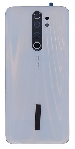 Задняя крышка для Xiaomi Redmi Note 8 Pro ( M1906G7G ) + стекло камеры + проклейка (белый) (премиум)