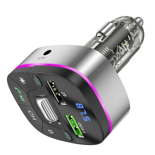 FM-Модулятор Hoco E71 Crystal QC3.0