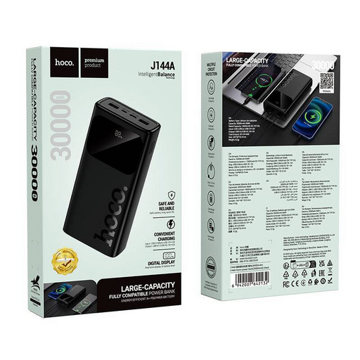 Портативный аккумулятор Hoco J144A Hymn (30000 mAh) (черный)