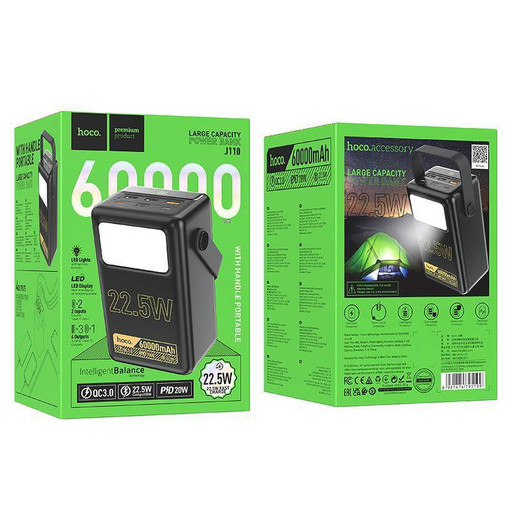 Портативный аккумулятор Hoco J110 Powerful 22.5W (60000 mAh) (черный)