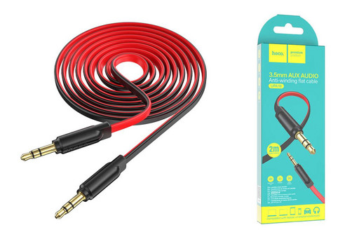 Аудиокабель Hoco UPA16 AUX 3.5 mm 2 метра красный