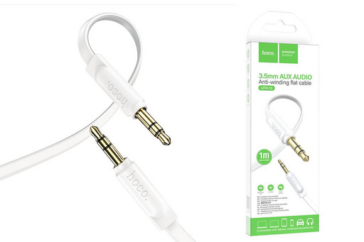 Аудиокабель Hoco UPA16 AUX 3.5 mm белый