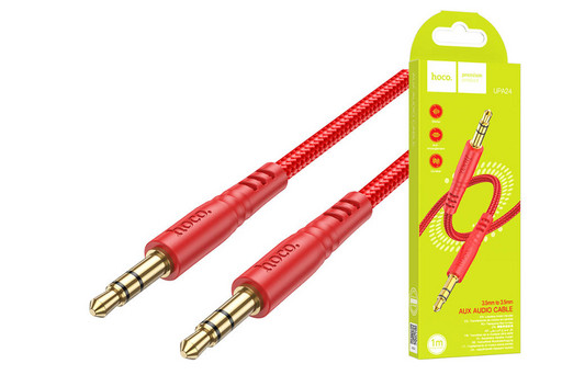Аудиокабель Hoco UPA24 AUX 3.5 mm красный
