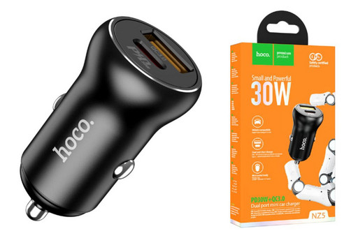 Автомобильное зарядное устройство Hoco NZ5 USB+Type-C ( QC3.0 + PD30W )