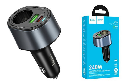 Автомобильное зарядное устройство Hoco Z56 Friend USB+Type-C ( PD35W+QC3.0 )