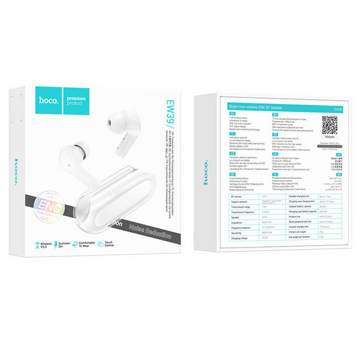 Беспроводные наушники Hoco EW39 Bright белый
