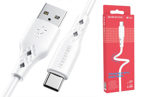 Кабель Borofone BX48 ( USB-Type-C ) 1.0м белый