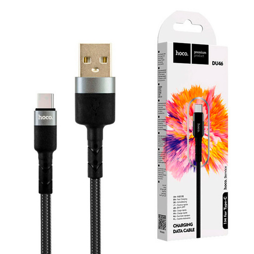 Кабель Hoco DU46 ( USB-Type-C ) 1.0м черный