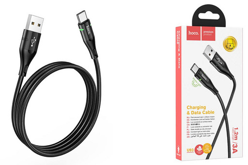 Кабель Hoco U93 ( USB-Type-C ) 1.2м черный