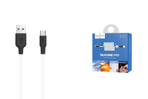 Кабель Hoco X21 ( USB-Type-C ) 1.0м черно-белый