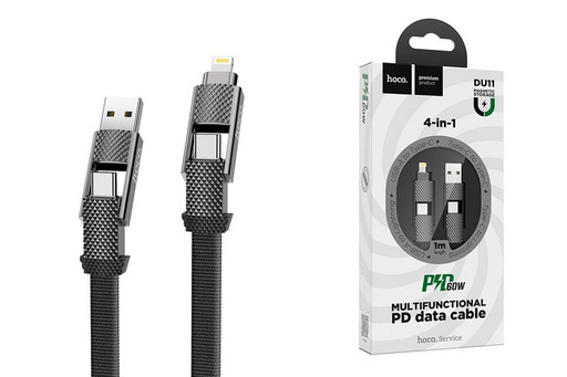 Кабель USB 4 в 1 HOCO DU11 Type-C+Lightning