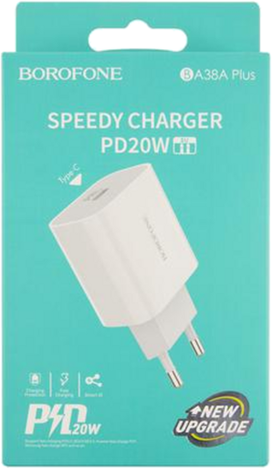 Сетевое зарядное устройство BOROFONE BA38A Plus PD ( Type-C )