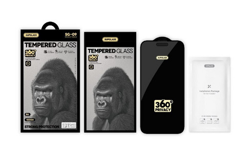 Защитное стекло SUPGLASS Privacy Glass SG-09 для iPhone 13 / 13 Pro / 14 ( Антишпион 360° )