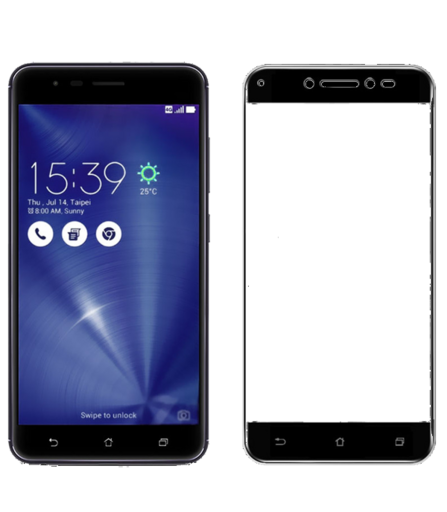 Защитное стекло для Asus Zenfone 3 Laser ( ZC551KL ) черная рамка
