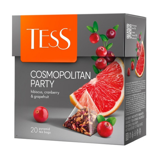 Чай Tess Cosmopolitan Party herbal ф/п пирамидка 20*2г
