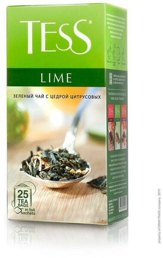 Чай Tess Lime зеленый ф/п конверт 25*1,5г