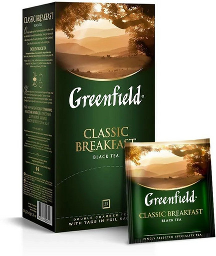 Чай Greenfield classic breakfast черный ф/п 25*2г