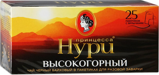 Чай Принцесса Нури высокогорный черн байховый ф/п 25*2г