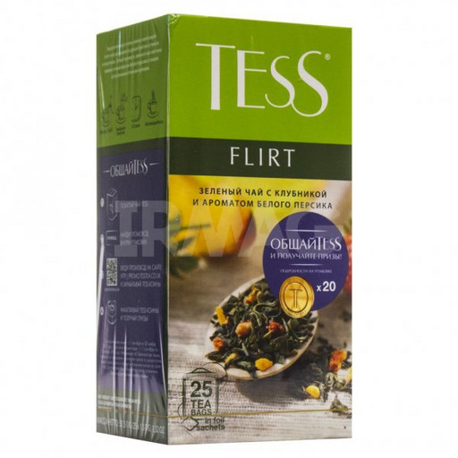 Чай Tess Flirt зеленый ф/п конверт 25*1,5г