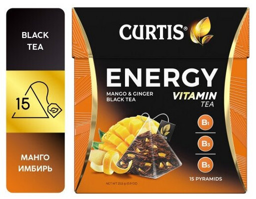 Чай Curtis Energy черный 15*1,7г