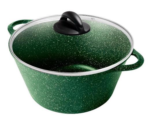 Кастрюля 3л. Сияние Green лит/руч. с кр, (п/у), к2433Gr