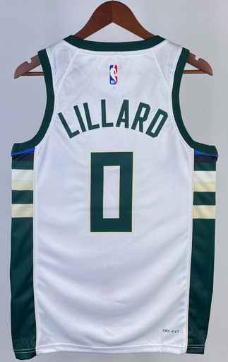 Джерси NBA Milwaukee Bucks 'Lillard 0' ASSOCIATION