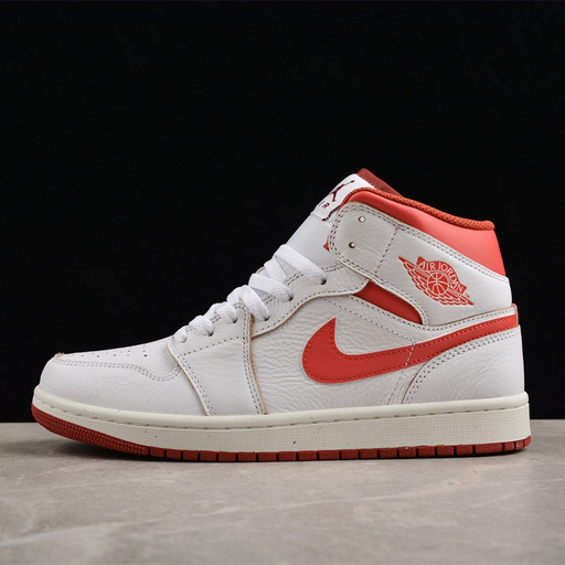 Кроссовки Air Jordan 1 Mid SE 'White Dune Red'