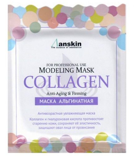 Альгинатная маска антивозрастная укрепляющая с коллагеном Anskin Collagen Modeling Mask