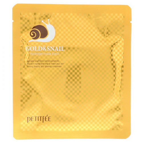 Гидрогелевая маска с улиточным муцином Petitfee Gold & Snail Hydrogel Mask Pack