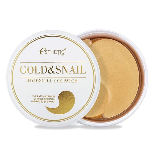 Гидрогелевые патчи с муцином улитки и золотом Esthetic House Gold & Snail Hydrogel Eye Patch