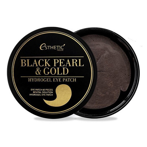 Гидрогелевые патчи с экстрактом чёрного жемчуга и золота Esthetic House Black Pearl & Gold Hydrogel Eye Patch