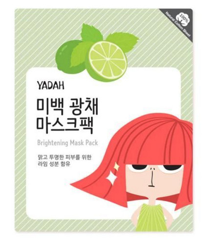 Осветляющая тканевая маска с экстрактом лайма Yadah Brightening Mask Pack
