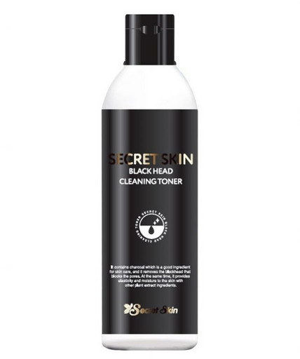Тонер с древесным углём для очищения пор Secret Skin Black Head Cleaning Toner