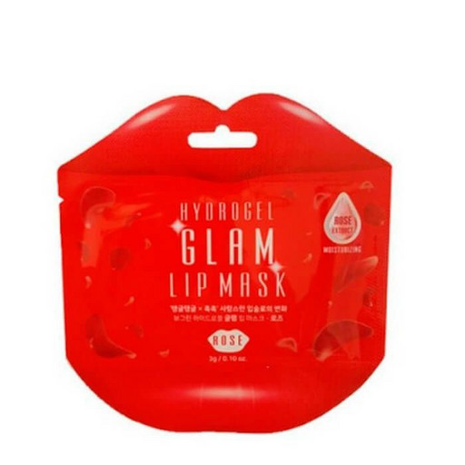 Гидрогелевый патч для губ с экстрактом розы BeauuGreen Hydrogel Glam Lip Mask - Rose