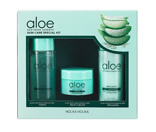 Набор миниатюр для ухода за кожей с экстрактом алоэ Holika Holika Aloe Soothing Essence Skincare Special Kit