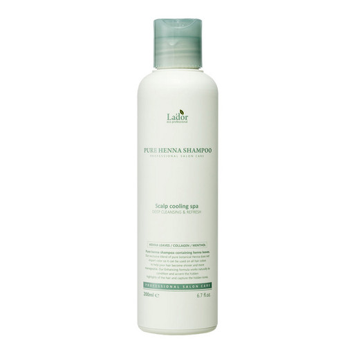 Освежающий шампунь с хной, кактусом и ментолом Lador Pure Henna Shampoo