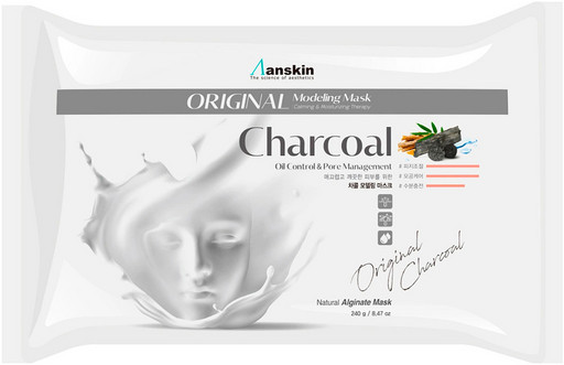 Альгинатная маска с черным углем для жирной и комбинированной кожи Anskin Charcoal Modeling Mask