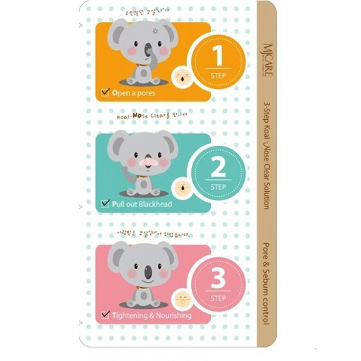 Набор от черных точек 3-Step Koala Nose Clear Solution Mijin
