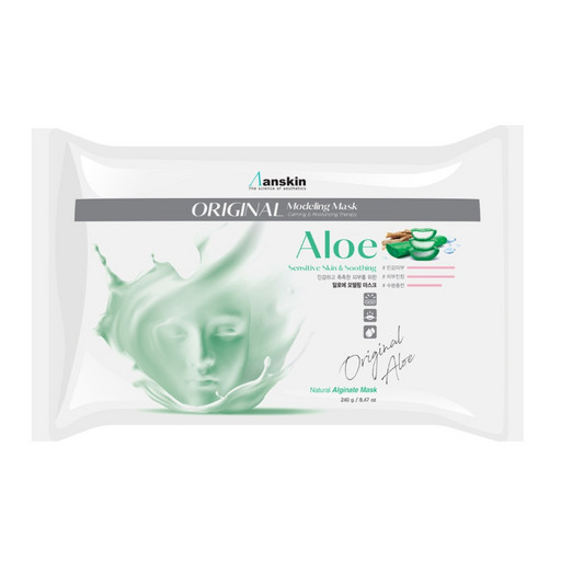 Альгинатная маска успокаивающая с экстрактом алоэ вера Anskin Modeling Mask Aloe Sensitive Skin & Soothing