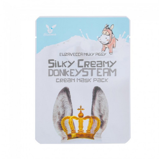 Питательная маска с паровым кремом на основе ослиного молока Elizavecca Silky Creamy Donkey Steam Cream Mask